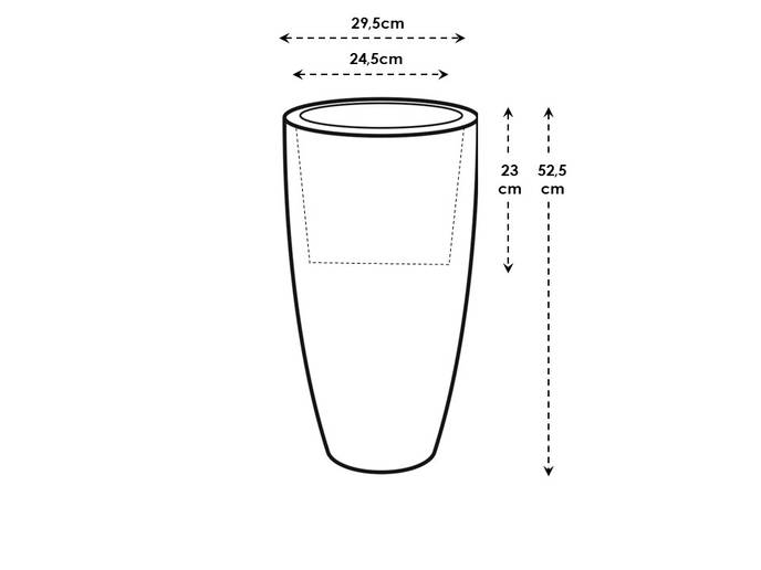 june round high 30cm blanco lino